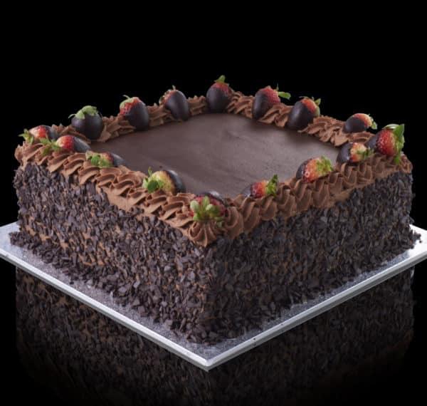 Chocolate Decorated Sponge Cake (Square)