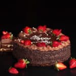 Chocolate Decorated Sponge Cake