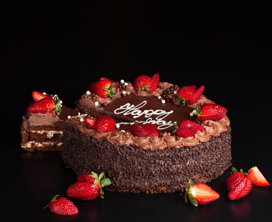 Chocolate Decorated Sponge Cake