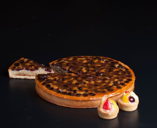 Cherry Almond Flan