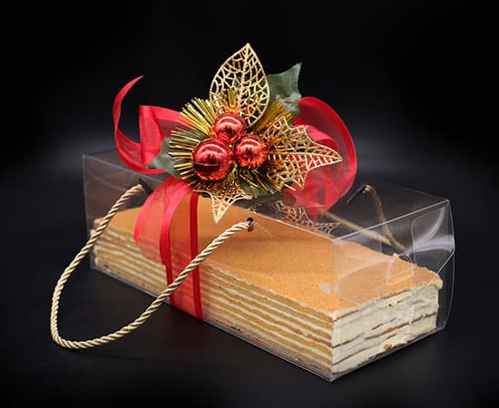 Christmas Honey Cake Log